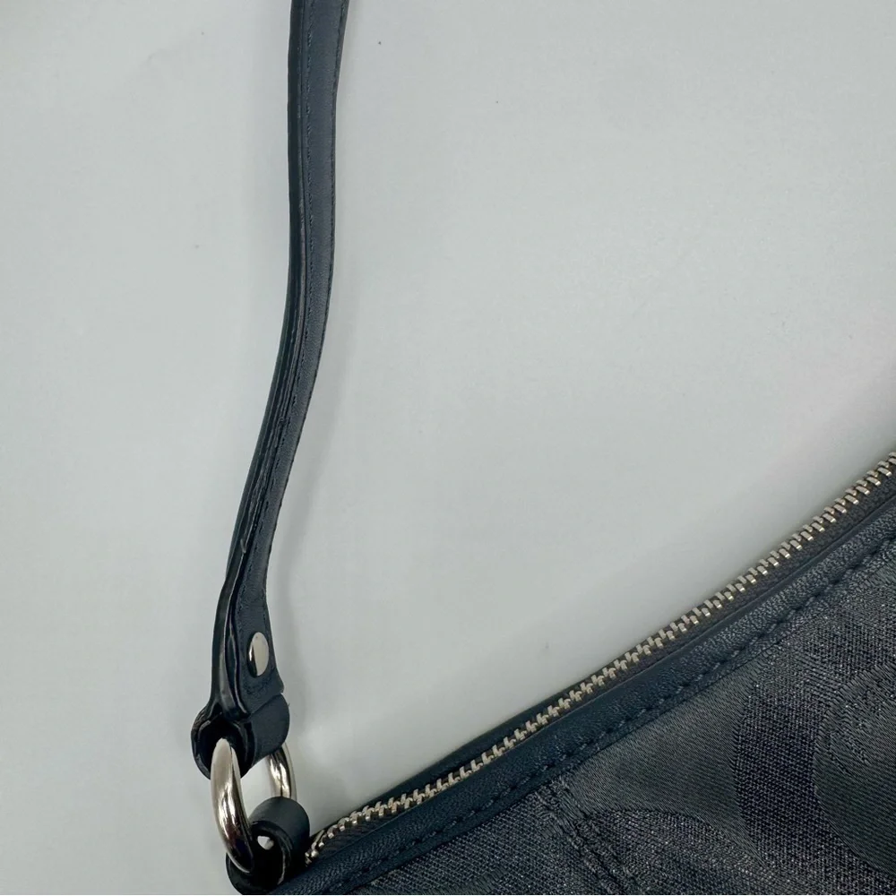 Coach Gray and Blue with Shimmer Shoulder Bag | Very Good Condition